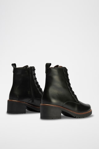 Bottines en cuir nappa - Noir