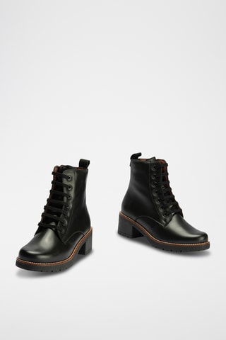 Bottines en cuir nappa - Noir