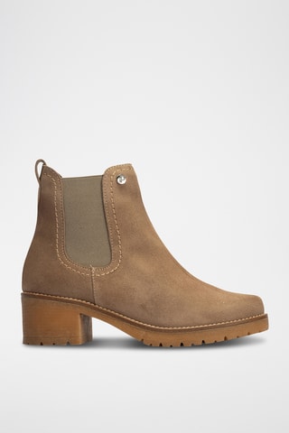 Bottines en nubuck - Marron clair