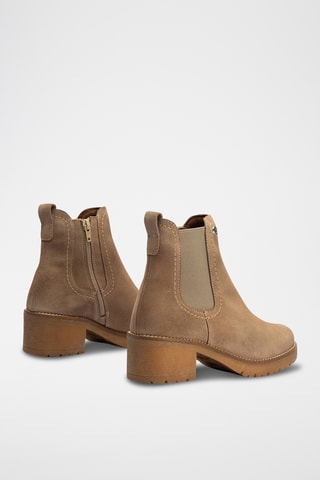Bottines en nubuck - Marron clair