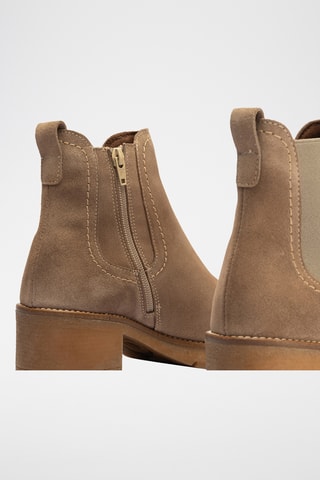 Bottines en nubuck - Marron clair