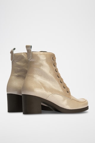 Bottines en cuir verni - Beige
