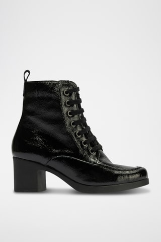 Bottines en cuir verni - Noir