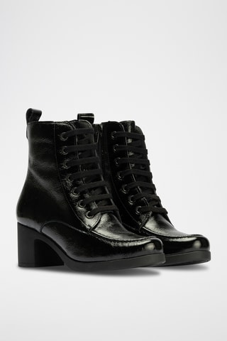 Bottines en cuir verni - Noir