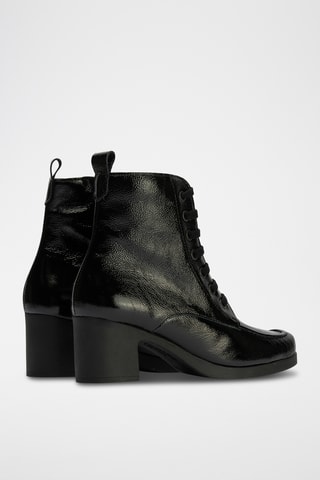 Bottines en cuir verni - Noir