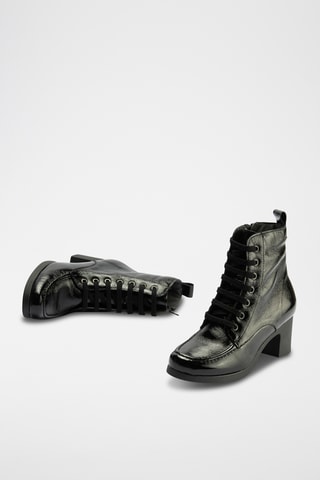 Bottines en cuir verni - Noir