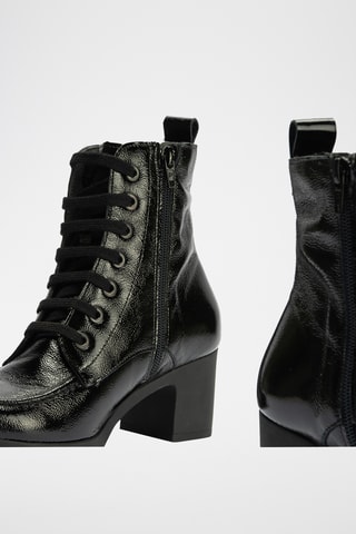 Bottines en cuir verni - Noir