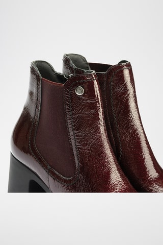 Bottines en cuir verni - Bordeaux
