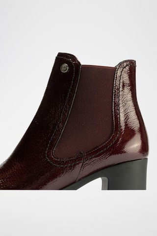Bottines en cuir verni - Bordeaux