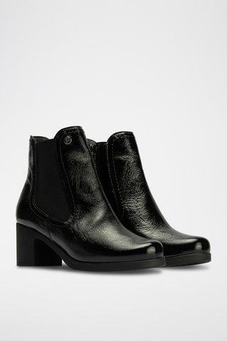 Bottines en cuir verni - Noir