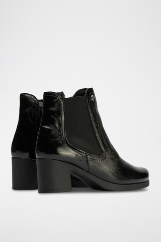 Bottines en cuir verni - Noir