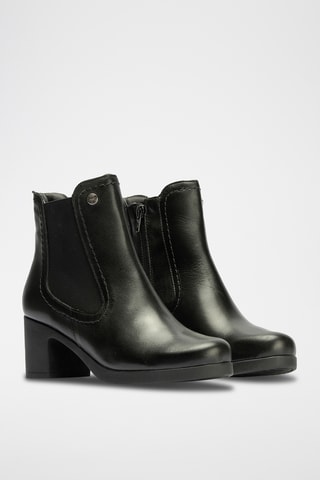 Bottines en cuir nappa - Noir