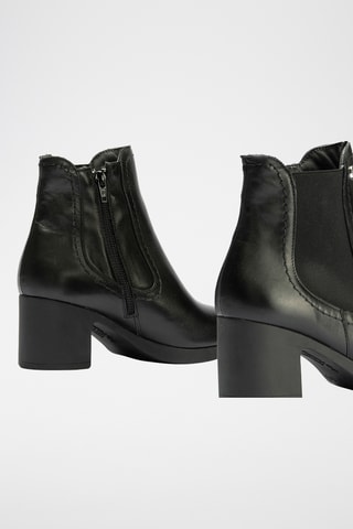Bottines en cuir nappa - Noir