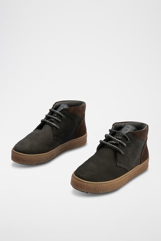 Sneakers alte in pelle - Nero
