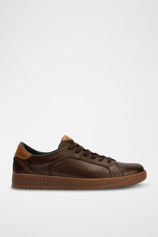 Sneakers in pelle nappa - Marrone