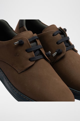 Sneakers in pelle scamosciata - Marrone 