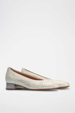 Escarpins en cuir - Argenté