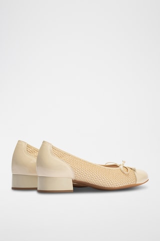 Ballerine in pelle verniciata - Beige