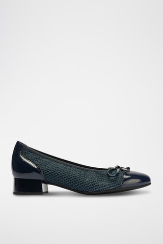Ballerine in pelle verniciata - Navy