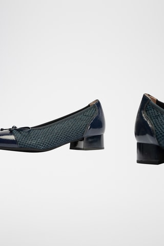 Ballerine in pelle verniciata - Navy