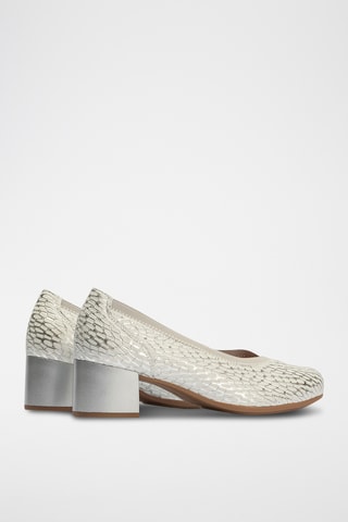 Escarpins en cuir - Argenté 