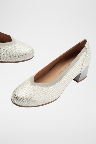 Escarpins en cuir - Argenté 