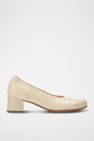 Escarpins en cuir verni - Beige