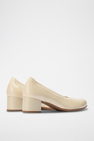 Escarpins en cuir verni - Beige
