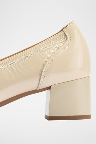 Escarpins en cuir verni - Beige
