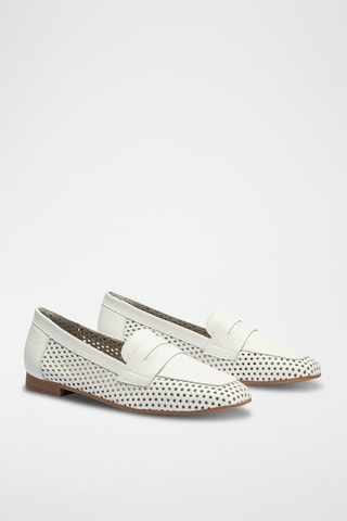 Mocassins en cuir nappa - Blanc