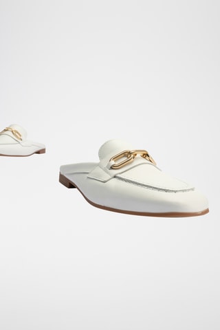 Sabot in pelle nappa - Bianco
