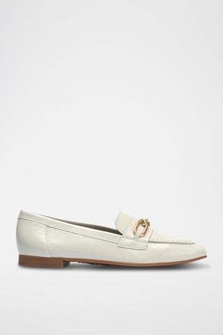 Mocassins en cuir verni - Blanc