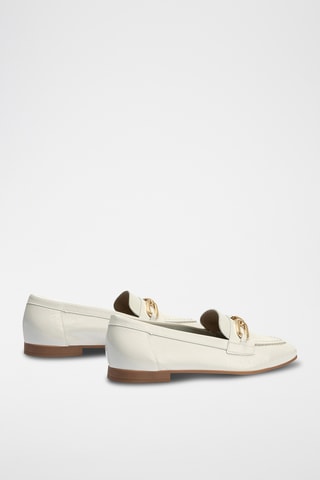 Mocassins en cuir verni - Blanc