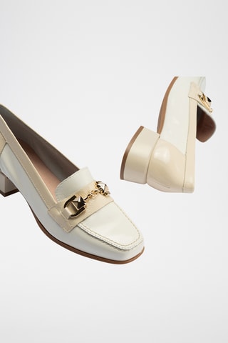 Mocassini in pelle verniciata - Bianco