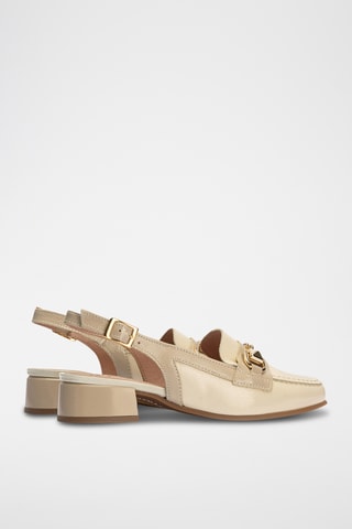 Escarpins en cuir verni - Beige