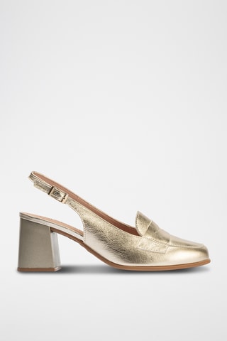 Escarpins en cuir nappa - Doré