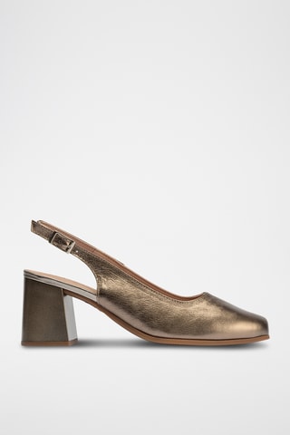 Escarpins en cuir - Doré