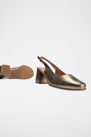 Escarpins en cuir - Doré