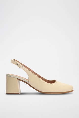 Escarpins en cuir nappa - Beige