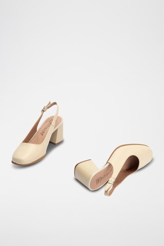 Escarpins en cuir nappa - Beige