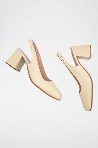 Escarpins en cuir nappa - Beige