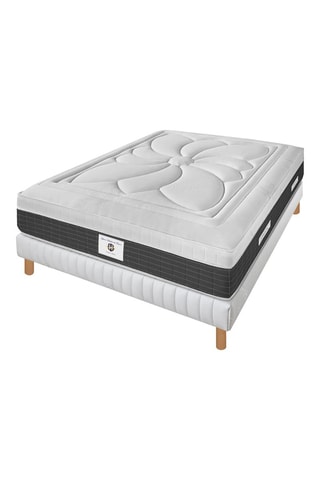 Ensemble matelas ressorts ensachés et mousse à mémoire de forme et sommier Fontainebleau