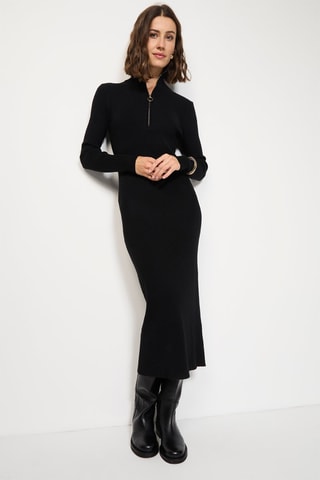 Vestido jersey  - Negro