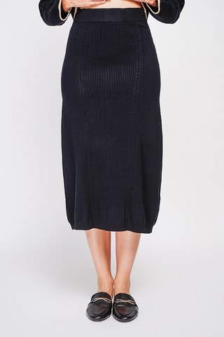 Falda midi  - Negro