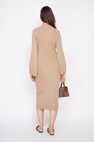 Vestido jersey  - Camel