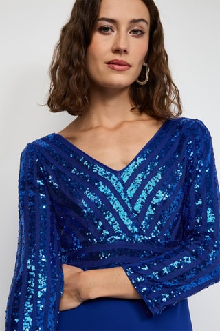 Vestido largo  - Azul