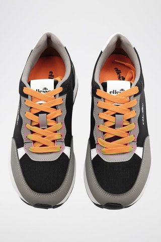 Sneakers in pelle scamosciata - Grigio e nero