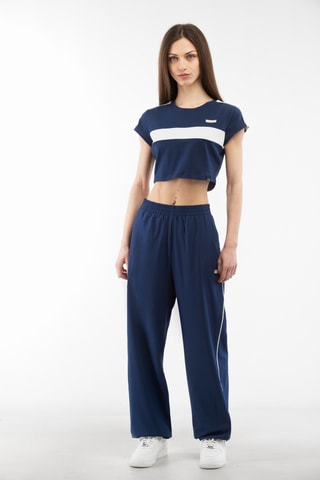 Crop top Stretch - Blu