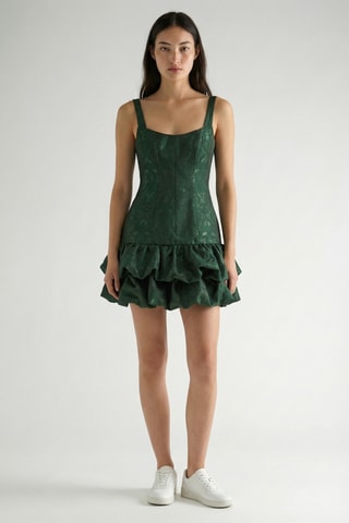 Abito a palloncino - Verde scuro