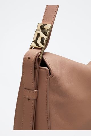 Borsa a tracolla in pelle di montone - Beige